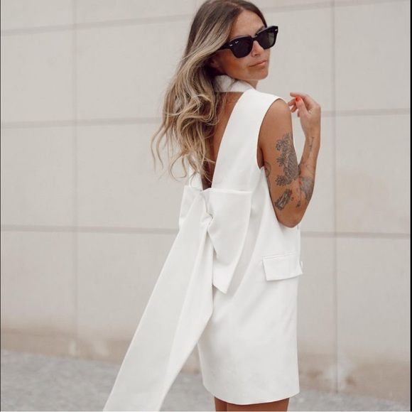 NWT Zara Limited Edition Bow Sleeveless Dress - Picture 3 of 16